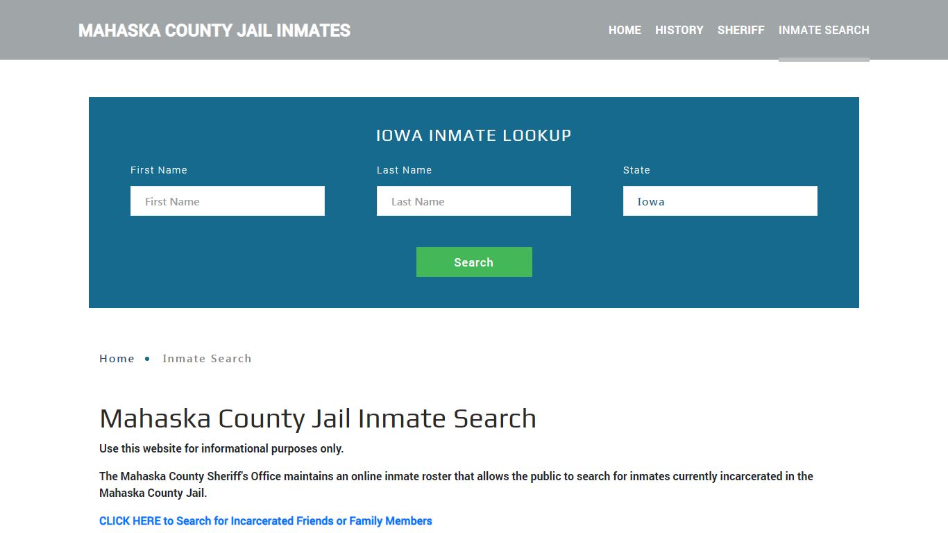 Mahaska County, IA Detainee Lookup